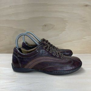 Born Womens Palmera Brown Leather Handcrafted Lace Up Oxford Shoes W61035 Sz 7.5